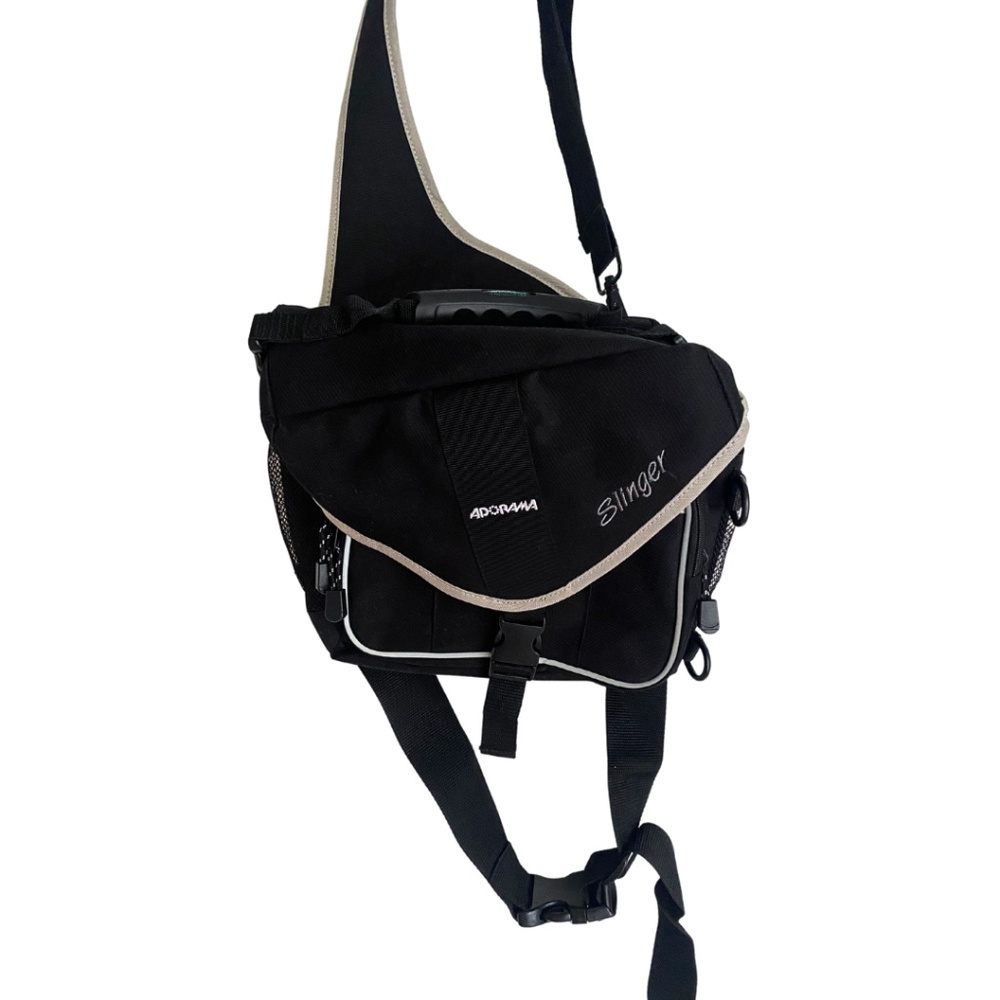 Adorama Camera Slinger Travel Bag Canvas with Reflective Details [Black]